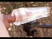 Preview 2 of Fleshlight outdoors cock milking