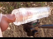 Preview 4 of Fleshlight outdoors cock milking