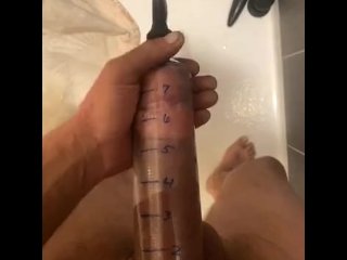 exclusive, penis pump, big cock, amateur