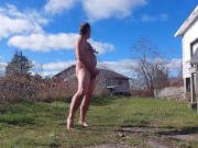 Preview 5 of Sunny November naked outside cottage