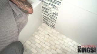 FilthyPov - Stepbrother Hides From Annoying Girlfriend To Fuck His Stepsister In The Bathroom