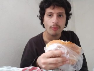 Hot Man getting a Lot off Food for Mukbang