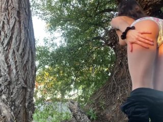 Masterbating in the woods