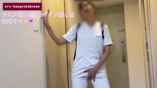 Immediately After Returning Home, A Lewd Nurse With A Wet Pussy Masturbates In Public At The Entrance