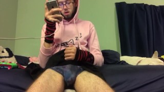 Femboy jerks off for you 