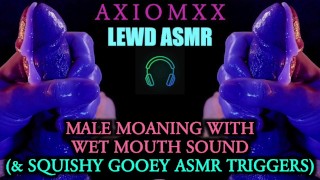 (LEWD ASMR) Zwaar mannelijk kreunen met mondgeluiden (en natte squishy ASMR-triggers) - JOI