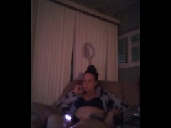 Smoking Cigarettes and Playing Video Games In My Black Bra and Panties Part 2