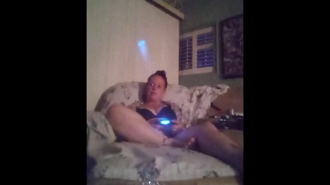 Smoking Cigarettes and Playing Video Games In My Black Bra and Panties Part 9