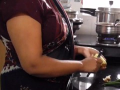 Pretty Indian Big Boobs Stepmom Fucked in Kitchen by Stepson - Screenshot 2 of 16 - Indian