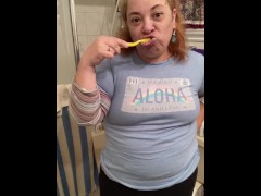 Getting dressed after the shower 