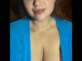 Blowing my Fans a Kiss with my Big Latina Cleavage!