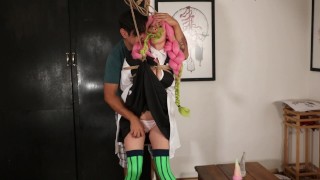 Candy Veron Dressed Up As Mitsuri Kanroji And Acted Out The Role Of BDSM Shibari