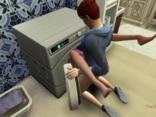 Sims 4, My Voice, Seducing Milf Step Mom Was Fucked on Washing_Machine by Her StepSon