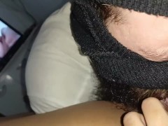 Look how hard my clitoris is, darling, I love being sucked until I ejaculate watching a pervert porn