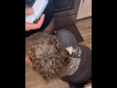 vegan slut slurps hummus off BBC