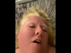 BBW albino milf dirty talks/begs to cum