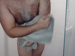 Arab Hairy morning Shower 