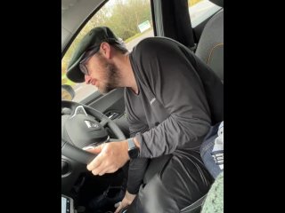 car blowjob, pov, solo male, public nudity