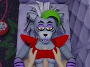 Preview 3 of White guy tits fuck Roxanne Wolf Five Nights at Freddy's Security Breach tits job cum in her mouth