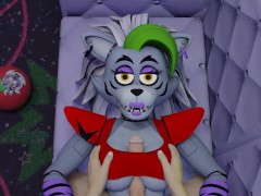 Video White guy tits fuck Roxanne Wolf Five Nights at Freddy's Security Breach tits job cum in her mouth