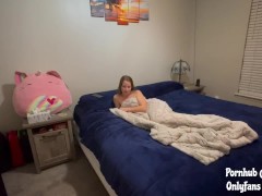Video Stepdaughter lures stepdad in then says “cum inside of me!”