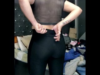 Big Butt FemBoi Showing Natural Tits
