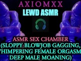 (LEWD ASMR) ASMR Sex Chamber - Sloppy Blowjob Gagging, Whimpering Female Orgasms, Deep Male Moaning