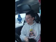 Preview 2 of Nerdy girl changes into slut on her drive home from work