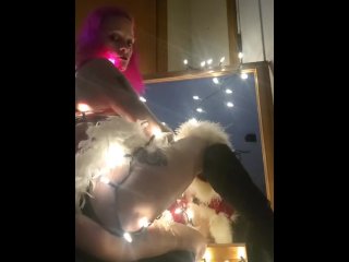 christmas lights, milf, amateur, fetish
