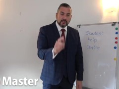 Counsellor in suit humiliates and laughs at student for having a tiny cock SPH verbal PREVIEW