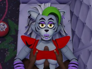 Black guy tits fuck Roxanne Wolf Five Nights at Freddy's Security Breach tits job cum in her mouth
