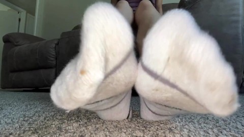 Worn Smelly Socks POV dirty feet in face