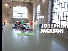 Video POV - Personal training with cock sluts Cherry Kiss, Diane Chrystall and Josephine Jackson