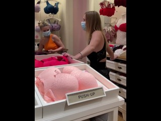 Remote Control Orgasms in the Mall - Sasha Cums in Public - Click our Profile to see the Rest!