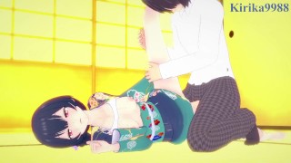 Rinze Morino e eu fazemos sexo intenso em uma sala ao estilo japonês. - A IDOLM@STER Hentai com cores brilhantes
