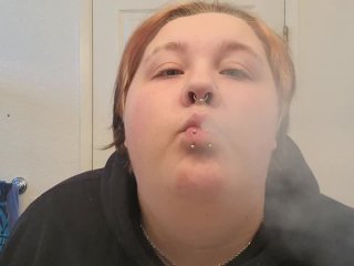 smoking, smoking fetish, solo female, bbw