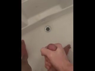 huge cumshot, shower, masturbation, vertical video