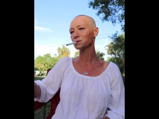 Smoking With My Tits Out In Public