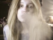 Preview 1 of Sexy Blonde Vaping Nude