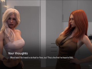big boobs, muscular men, visual novel, red head