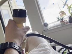 Cumming using a Venus 2000 through a diaper