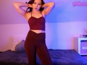 Preview 2 of Teen Step Sis Yoga Pants Ass Worship JOI
