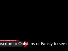 Sexy Ebony MILF teases in pink lingerie