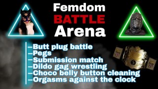 Femdom Games Butt Plug Facesitting chutando batendo humilhação na competição