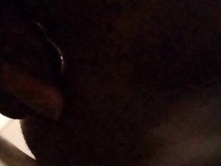 Dr. Dee Ebony Anal Clearing on the Toilet Bathroom