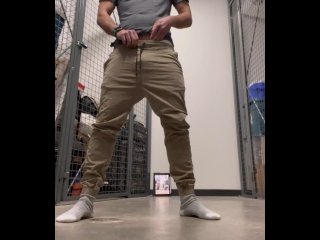 Pissing and spitting in my white underwear