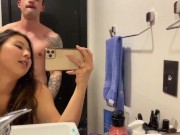 Preview 1 of QUICK SEX IN THE BATHROOM - Amateur couple