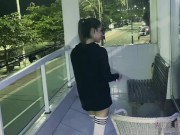 Preview 1 of BUSTED! Anne Bonny Balcony Fuck Caught by Police 🚔