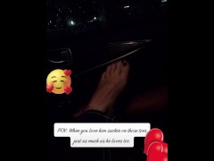 Late Night Fun - under the stars I LOVE when he gives me toe head!