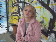 Preview 3 of Public Agent Short hair blonde amateur teen with soft natural body picked up as bus stop